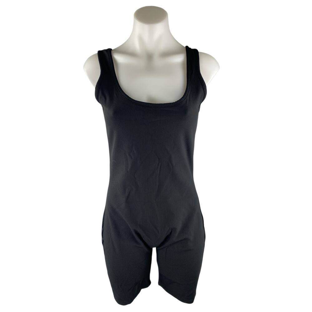 NEW CTU Women's Black Sleeveless Yoga Athletic Activewear Tank Jumpsuit Romper M